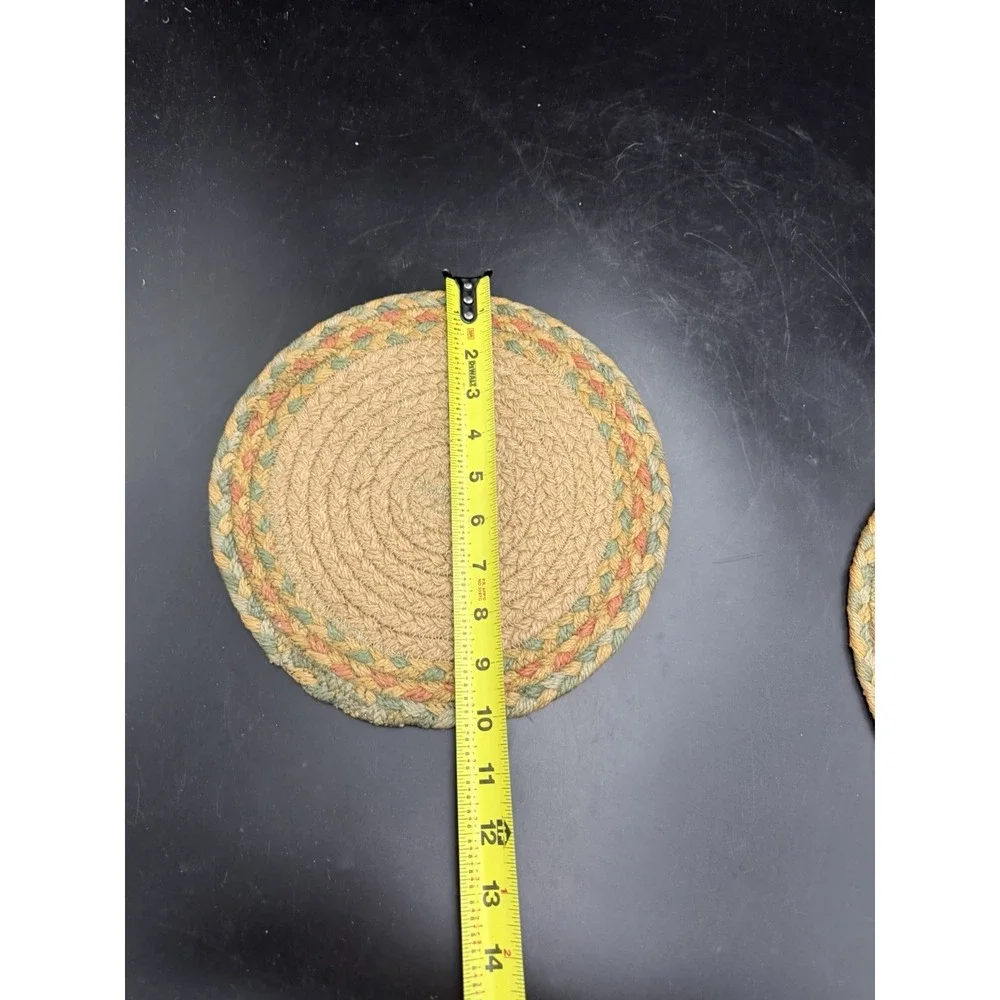 Set of 2 Apple Braided Round Placemats 10